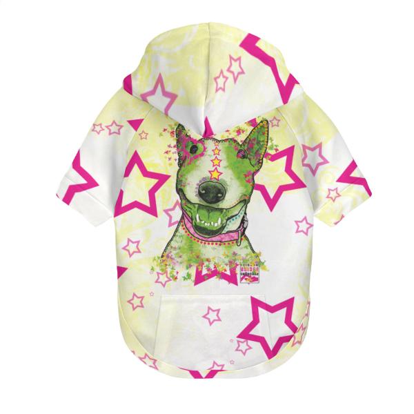 Hunde-Hoodie, Hundemotiv Bärbel – bunte Popart, gemütlich, waschbar, Polyster